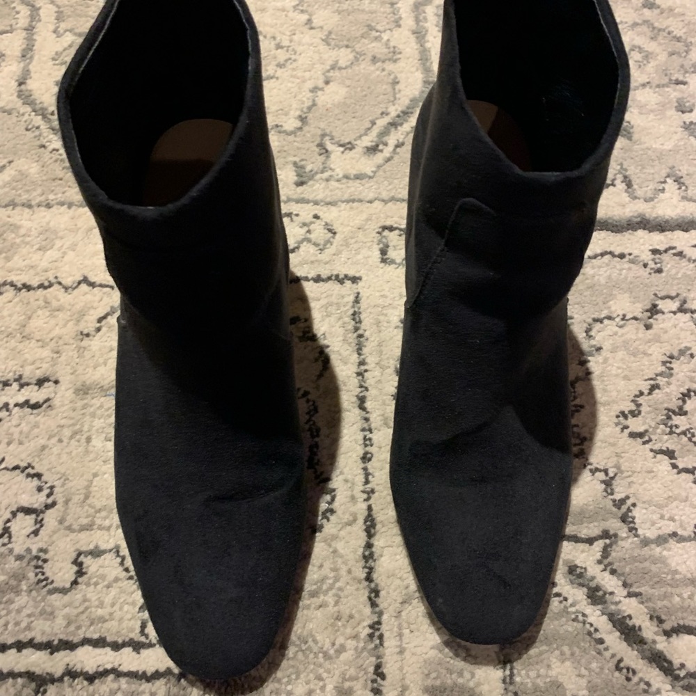 Black Suede Block Heel Boot/Bootie - image 1